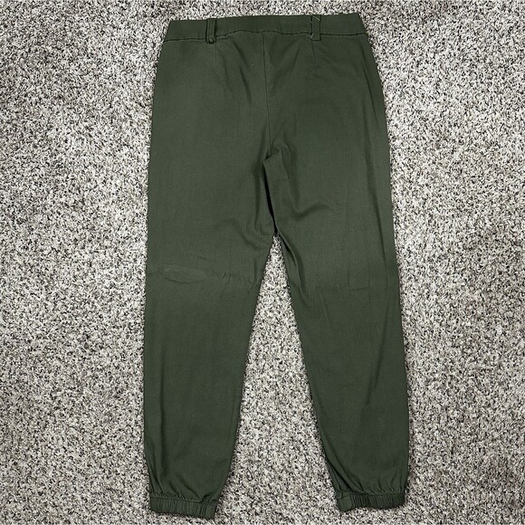 Like An Angel Women's Sz 1X Olive Green Jogger Style Pants Pockets Stretchy - Picture 2 of 8